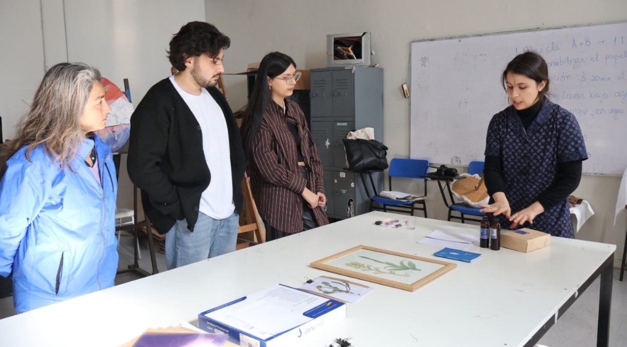 Jardín Botánico UMCE imparte Taller de cianotipia botánica arte, ciencia y biodiversidad en azul